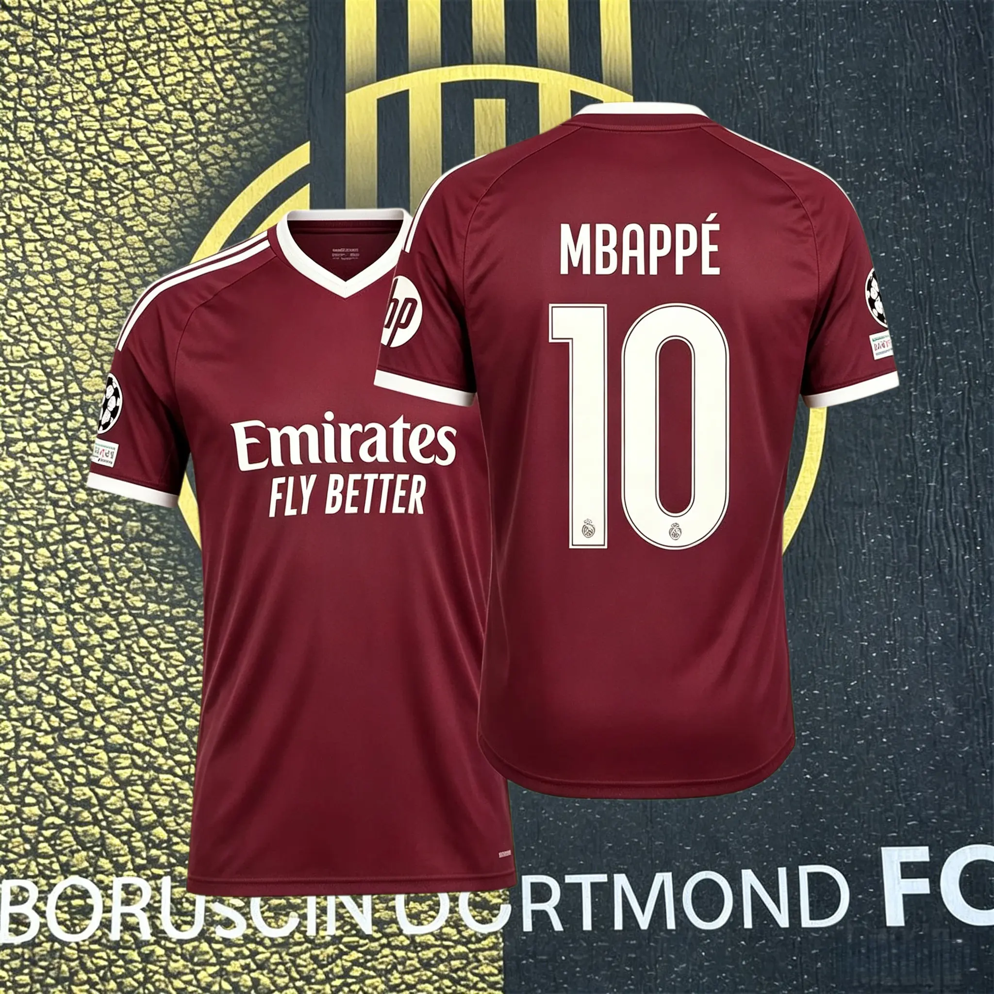 26 27 red Away 10 MbappeShort Sleeve Soccer Jersey
