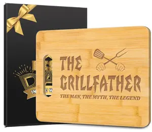 Gifts for Dad, Dad Birthday Gifts from Daughter Son, Unique Engraved Cutting Board for Dad, Grill Master Gifts for Dad Fathers Day Christmas Gifts for Dad