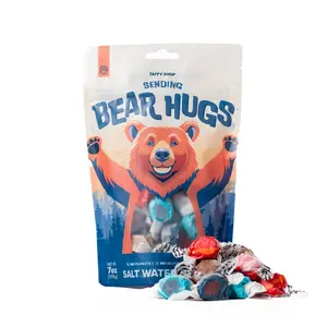 Taffy Shop, Sending Bear Hugs Salt Water Taffy Bag (7oz) - Gourmet Soft, Sweet & Chewy Candy