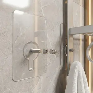 No-Drill Invisible Hooks Strong Hold Damage-Free Wall Removable Reusable Photo Frame Hanging Tool for Drywall Solid Walls Home Decor