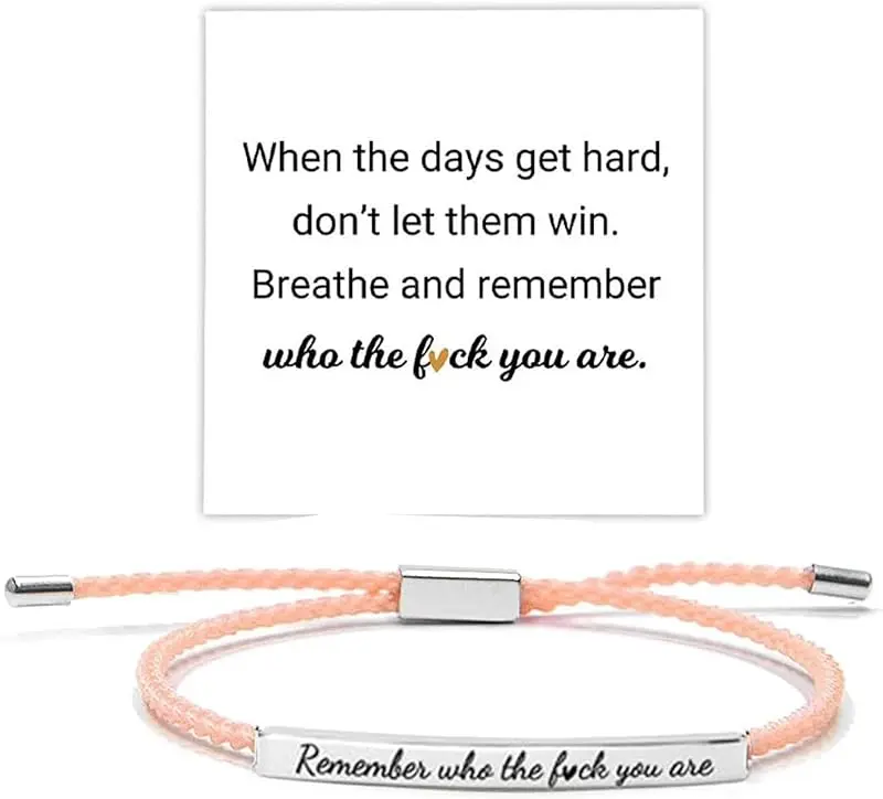 Stainless Steel Engraved Motivational Bracelet - "Remember Who You Are" Inscribed Message Bangle, Sleek & Subtle, Adjustable Comfort, Everyday Wear, Ideal Gift for Kids, Teens, Engraved Motivational Bracelets & Bangles, Inscribed Message Bracelets & Bangl