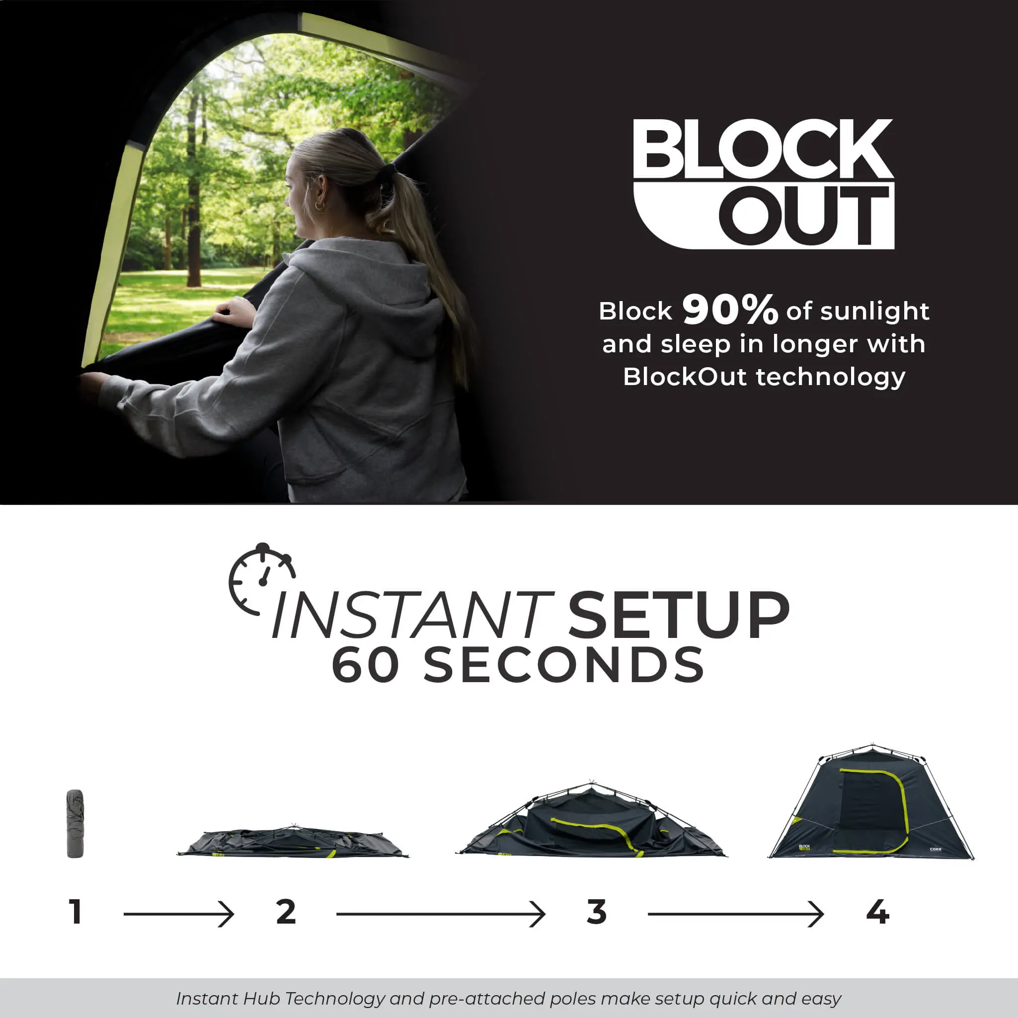 6 Person Blockout Instant Cabin Tent - TikTok Shop