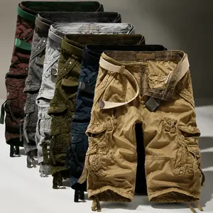 2026 Men’s Camouflage Cargo Shorts – Loose Fit Multi-Pocket Tactical Streetwear, Breathable Cotton Mid-Length Shorts, Plus Size Casual Utility Pants