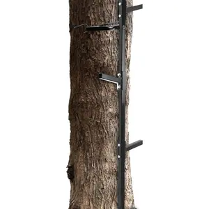 HECASA 20 ft Climbing Sticks for Hunting, Treestand Climbing Sticks Ladder for Tree Stands & Deer Stand Double Step Steel Black