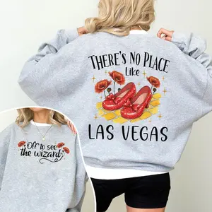 Retro Off To See The Wizard Sweatshirt, No Place Like Las Vegas Sweater, Wizard Fan Shirt Gift, Yellow Brick Road To Emerald City Shirt