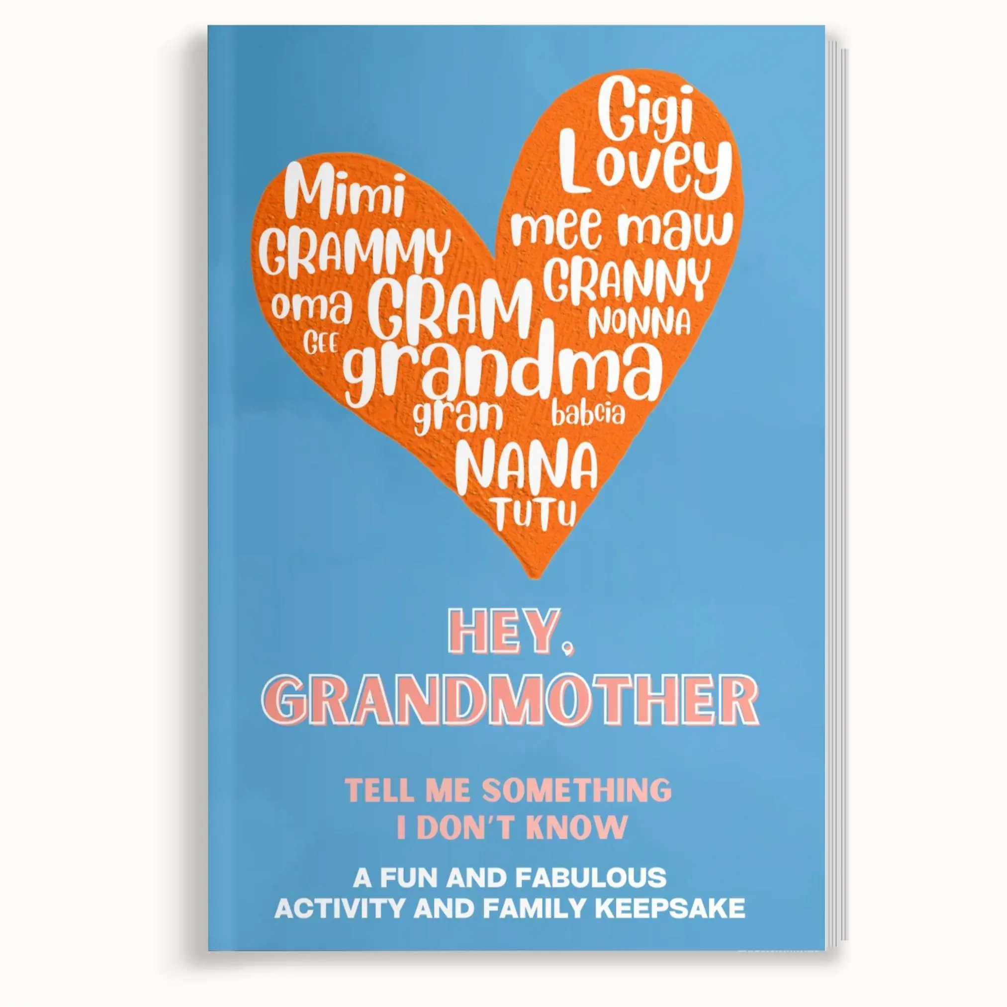 LARKINROAD Grandma Journal - Soft Cover Book with Colorful Fun Design, 50+ Creative Prompts, New Grandmother Keepsake Book, Mind-Active Keepsake, Meemaw Gift, Beautiful Bridge Between Generations, Ideal for Birthdays