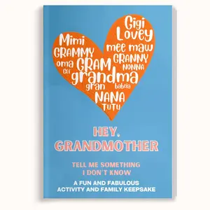 LARKINROAD Hey, Grandmother! Tell Me Something I Don't Know Grandma Gift Guided Prompts Keepsake Softcover