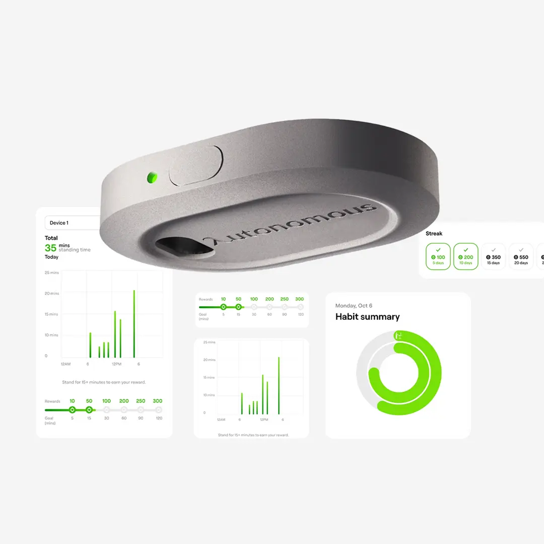 Autonomous Stand Habit Tracker for Desk Users - Smart Standing Reminder with Real-time Tracking & Daily Dashboard