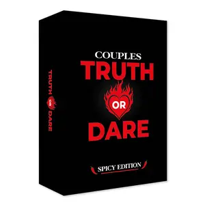 55 English Truth or Dare Game Cards, Bold and Exciting Card Game for Parties, Perfect for Date Night, Anniversary, Valentine's Day, Christmas