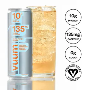 Drink Vuum White Peach Ginger Protein Sparkling Water Drink Vuum White Peach Ginger Protein Sparkling Water