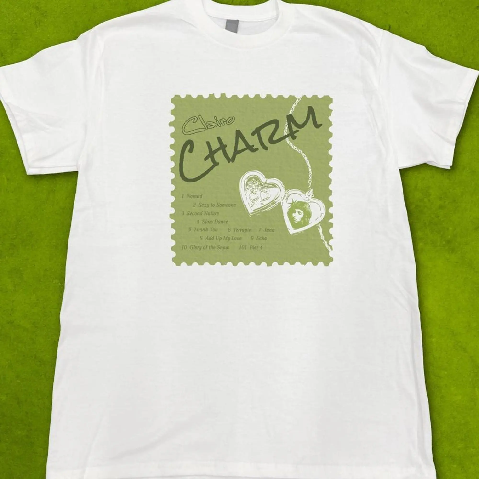 Clairo Charm Album Tee Indie Stamp Style Graphic Shirt Unisex