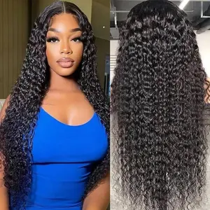 5x5 Deep Wave HD Lace Closure Wigs Human Hair 5x5 Curly Closure Wig for Women 180% Density Pre Plucked with Baby Hair Glueless Deep Wave Wig Super Soft