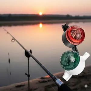 Night Fishing LED Bite Alarm Kit with Adjustable Flash Modes, Ultra-Bright 100m Visible Display, Long Battery Life & Glow Hook Accessories. Essential Fishing Gear for Night Anglers.