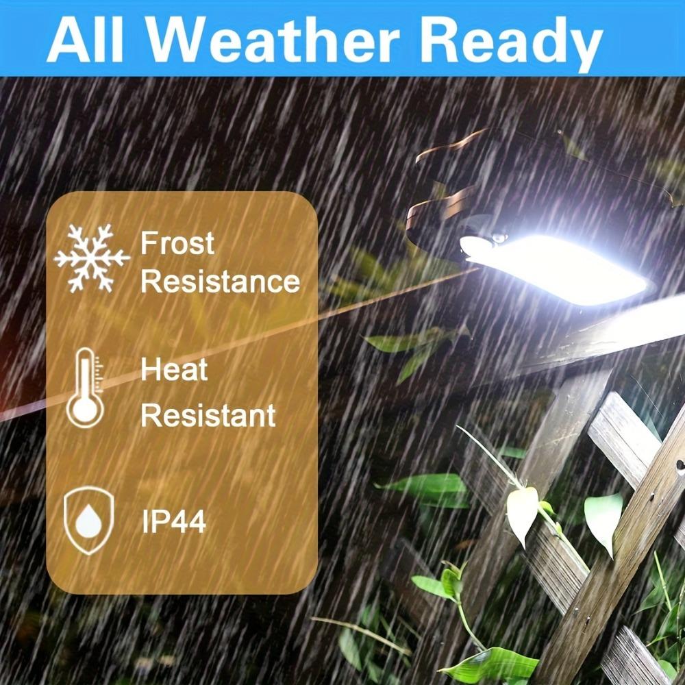 Solar Motion Lights - 2/4pcs Clip-On Solar Powered 60 LED Ultra Bright Rechargeable IP65 Rated Water Resistant Outdoor Security Lamps, 3 Multi-Modes, 100° Wide Angle, Smart Flood & Spot Lighting for Porch, Balcony