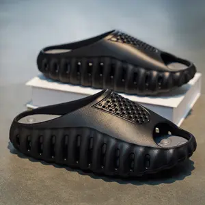 Men's slippers new massage thick bottom soft bottom non-slip and deodorant home wear comfortable casual slippers