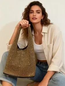Fully diamond-encrusted women's bag 2026 gradient color diamond-encrusted bucket bag vest rhinestone chain bag handheld messenger bag