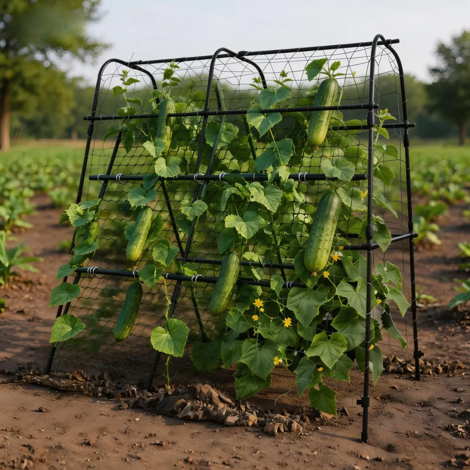 U-Shaped Metal Arch Trellis – Solid Garden Support for Climbing Plants, Vegetables, Cucumbers, Melons, Grapes, Roses, for Vegetable Garden