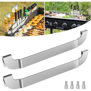 2 Pack Griddle Spatula Holder, 10 Inch Stainless Steel Barbecue Tool Hold Rack, Outdoor Picnic Griddle Accessories for Blackstone, Royal Gourmet and Other Flat Top Griddle