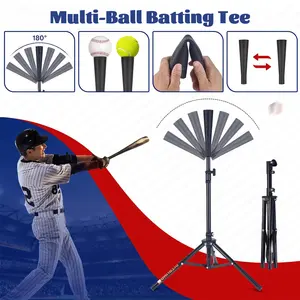Portable Tripod Baseball Batting Trainer, Adjustable Height T-Shape Base, Durable and Easy Installation, Ideal for Outdoor and Indoor Training