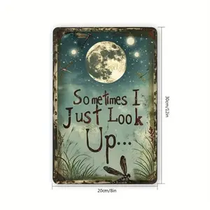 Aluminum Zodiac Sign Wall Art with Crescent Moon and Mandala Pattern for Home Decor Bedroom Bathroom Kitchen Living Room Housewarming Gift