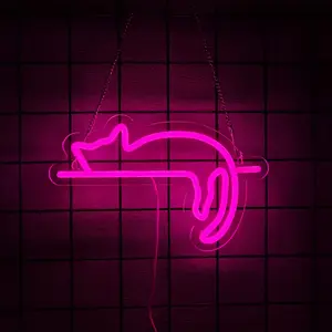 Cat Neon Signs Lights Decor Sign for Home Wall Party Wedding Birthday Kids or Girls Room Lovely Cat