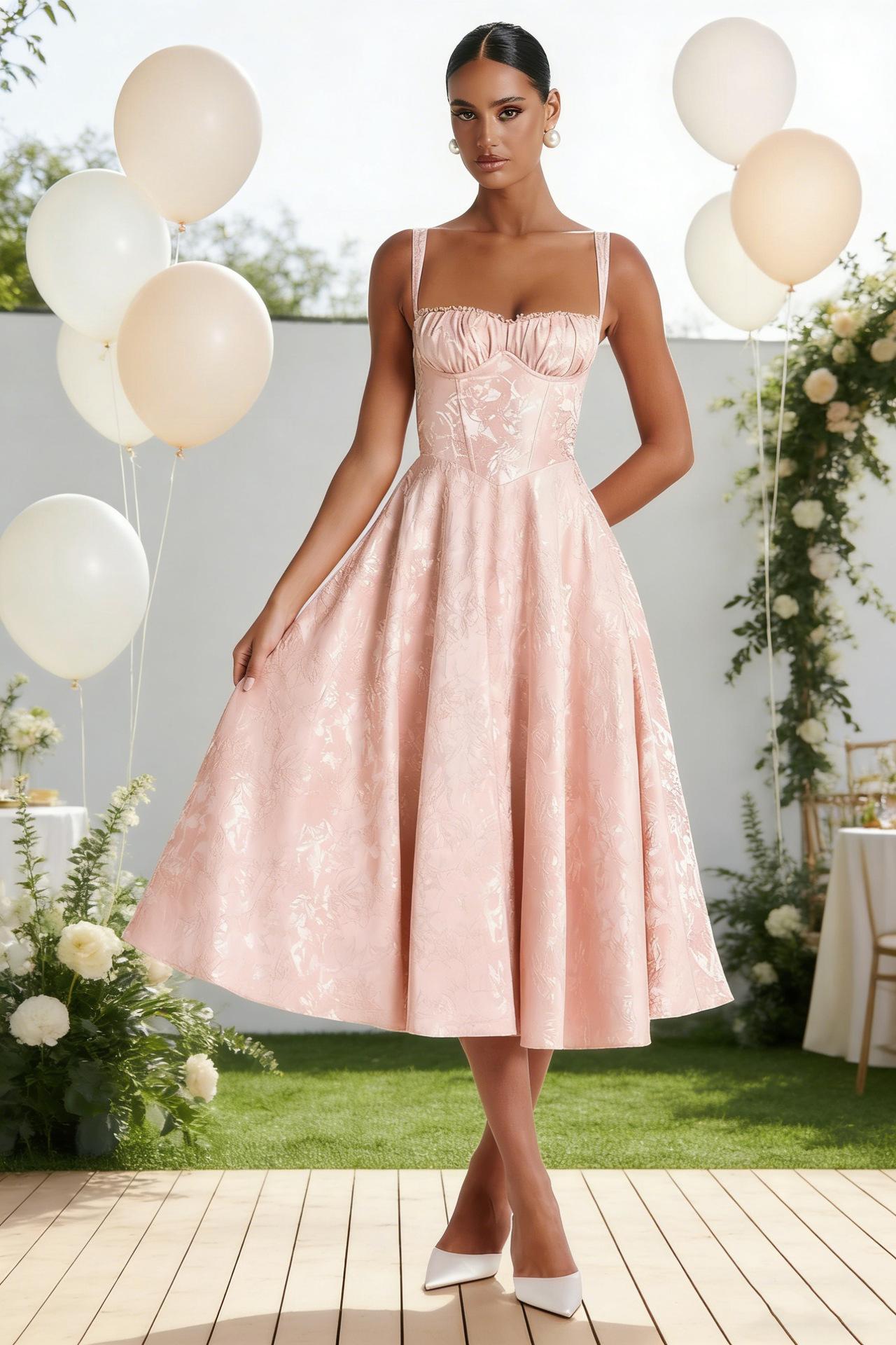 Strap-back Soft-style Dress Womens Backless Dress