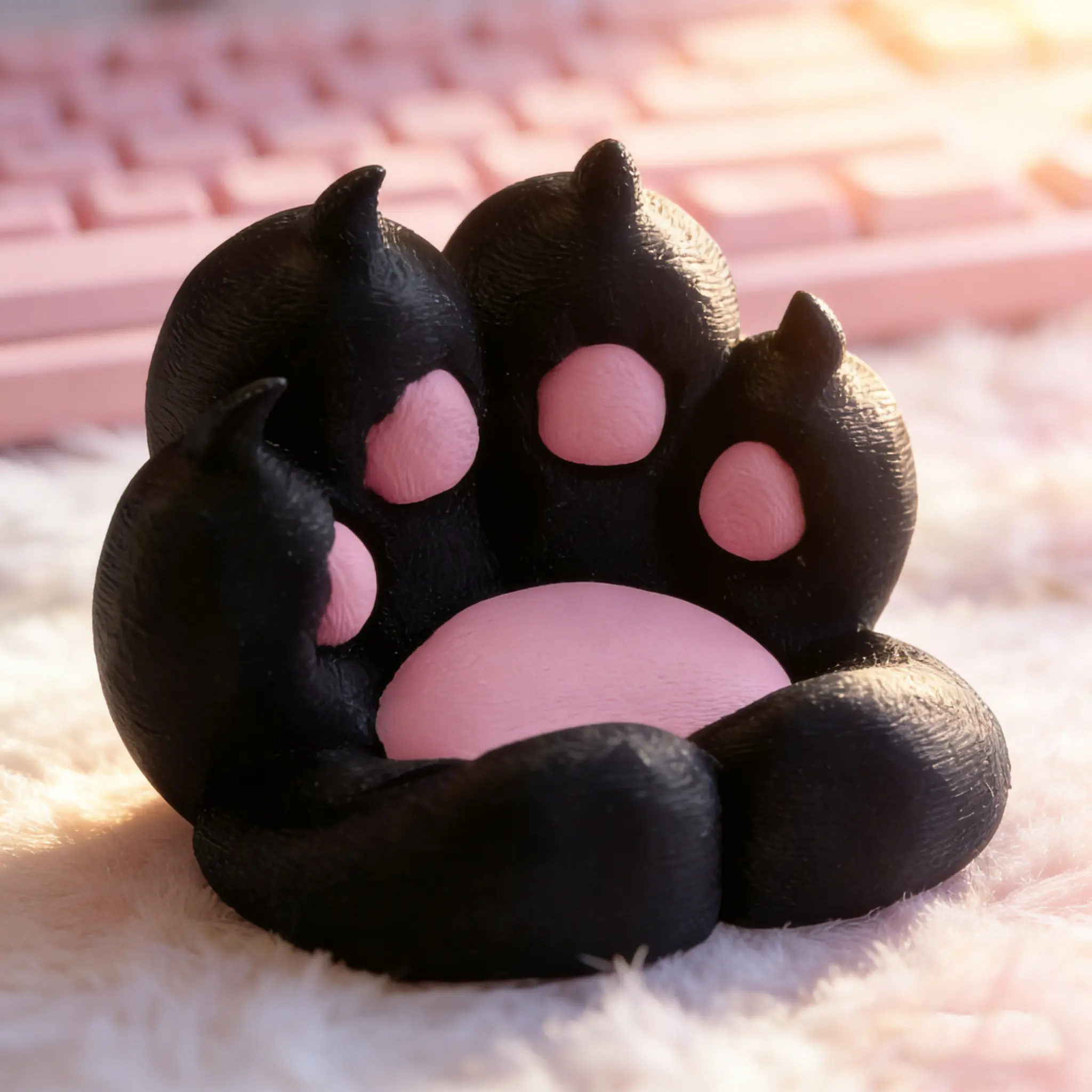 3D Printed Cat Paw Cellphone Stand - Sturdy Mobile Accessory, Cute Shape Display, Creative Gift for Cat Lovers Boyfriends Girlfriends, Home Decor Statue Figurine, Accessories