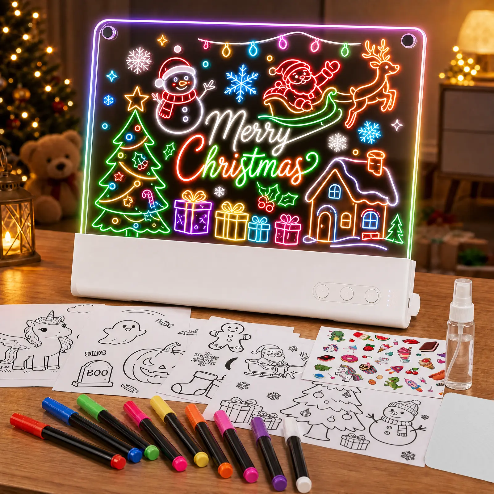 TOKKY 2-Pack 16in Rechargeable Light-Up Tracing Pad for Kids, LED Drawing Board, Mess-Free DIY Painting Creative Toy, Gift for 3-8 Years Olds with Rechargeable Light
