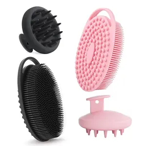 Body Brush and Head Brush Set, Scalp Massage Hairbrush, Soft Silicone Scalp Cleaning Brush, Soft Silicone Bath Brush, Gentle Exfoliation, Exfoliating Bath Tool