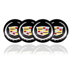 4pcs 56mm Car Wheel HUB Center Caps, Rim Sticker Badges for Cadillac Escalade Ext Esv Elr Srx Ats Xts, Automotive Accessories, Car Stickers
