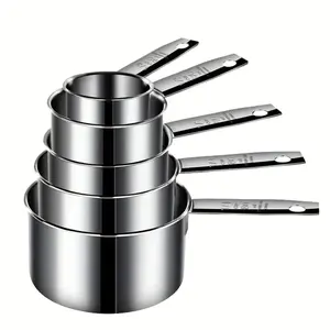 Stainless Steel Measuring Cups Set, 5 Pieces Kitchen Measuring Sets Gadgets tool,For Cooking & Baking,Measure Dry & Wet Ingredients And Liquid