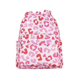 BA0150--BACK TO SCHOOL Leopard print pink backpack 13.2*5*17 inches