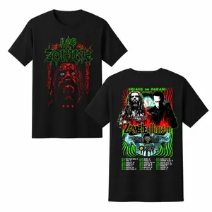 Rob Zombie Marilyn Manson Freaks On Parade 2026 Tour Graphic T-Shirt USA – Double Sided Rock Shirts for Men Women