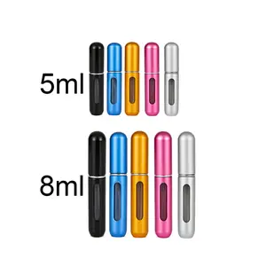 5ML and 8ML Refillable Perfume Bottle Spray For Traveling Canister Organiser