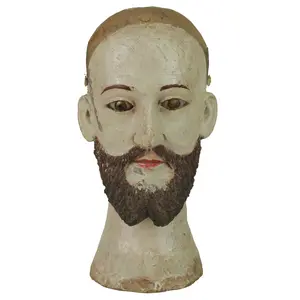 Antique Vietnamese Saint Figure Head | 6.75" NP