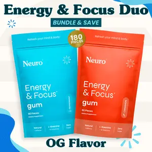 Energy & Focus Duo - Caffeine Gum - OG Flavors (2-Bulk Pouches) Energy & Focus Duo - Caffeine Gum - OG Flavors (2-Bulk Pouches)