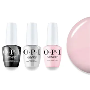 OPI Intelli-Gel Combo - Super Base Coat, Super Gloss Top Coat & B56 Mod About You, FREE Nail Sticker MO-658