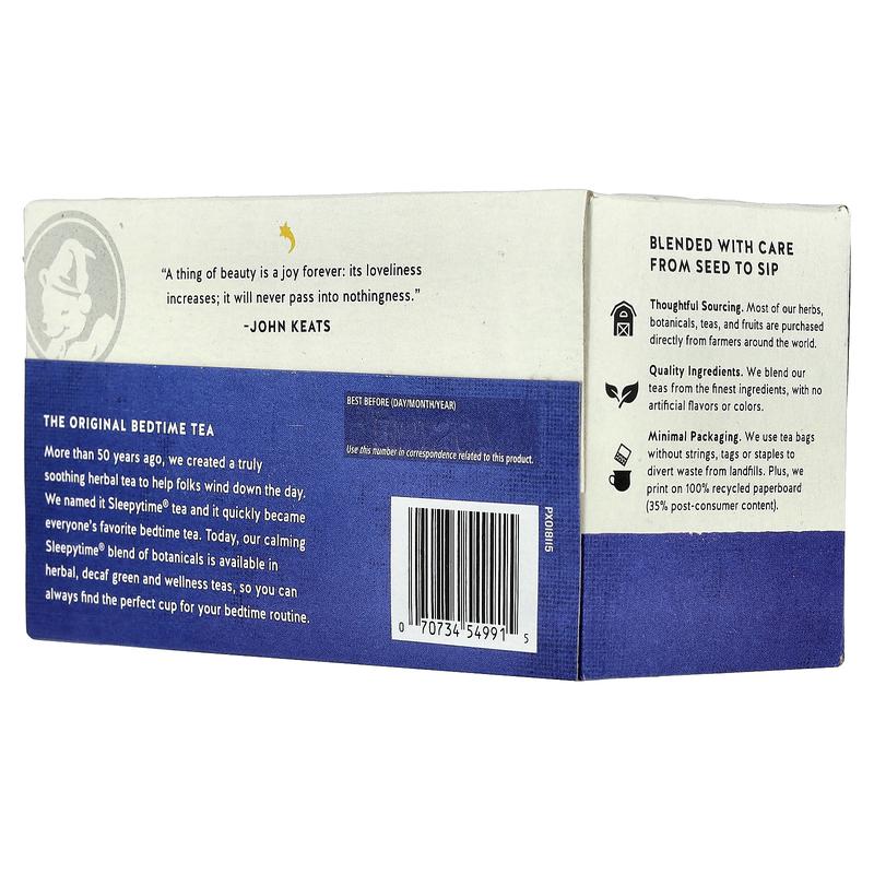 Celestial Seasonings Wellness Tea, Sleepytime® Biotin Beauty Rest™, Caffeine Free, 18 Tea Bags, 0.75 oz (21 g)