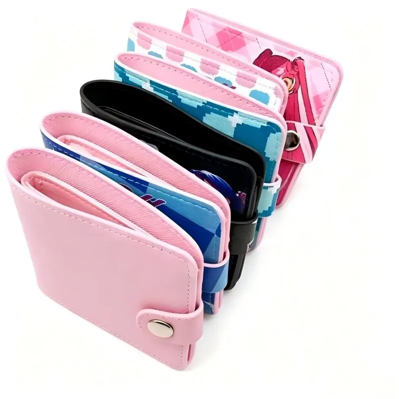 Cute Cartoon Bifold Wallet for Girls, PU Leather Credit Card Holder with Secure Money Clip, Ideal Gift for Children