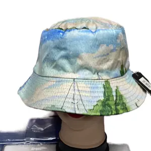J001-786 Beach Bucket Hat Featuring Unique Oceanic Design and sets of 12 available that come in assorted colors.