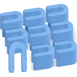 1500 Pcs Horseshoe Shims Tile Spacers Blue Tile Spacers 1/16 Inch Structural U Shape Plastic Shims for Leveling