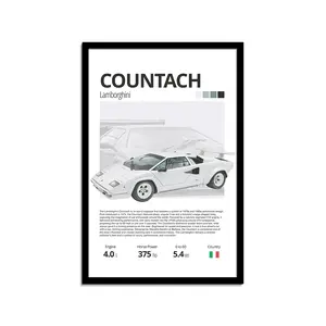 Lamborghini Countach Silk Stylish , Vintage Automotive Decor, Car Enthusiast Wall Art, Gift for Him, Unique Home Decoration Poster