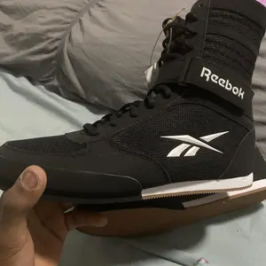 Reebok Boxing HI Mens Black Mesh Lace Up Athletic Boxing  display picture 2