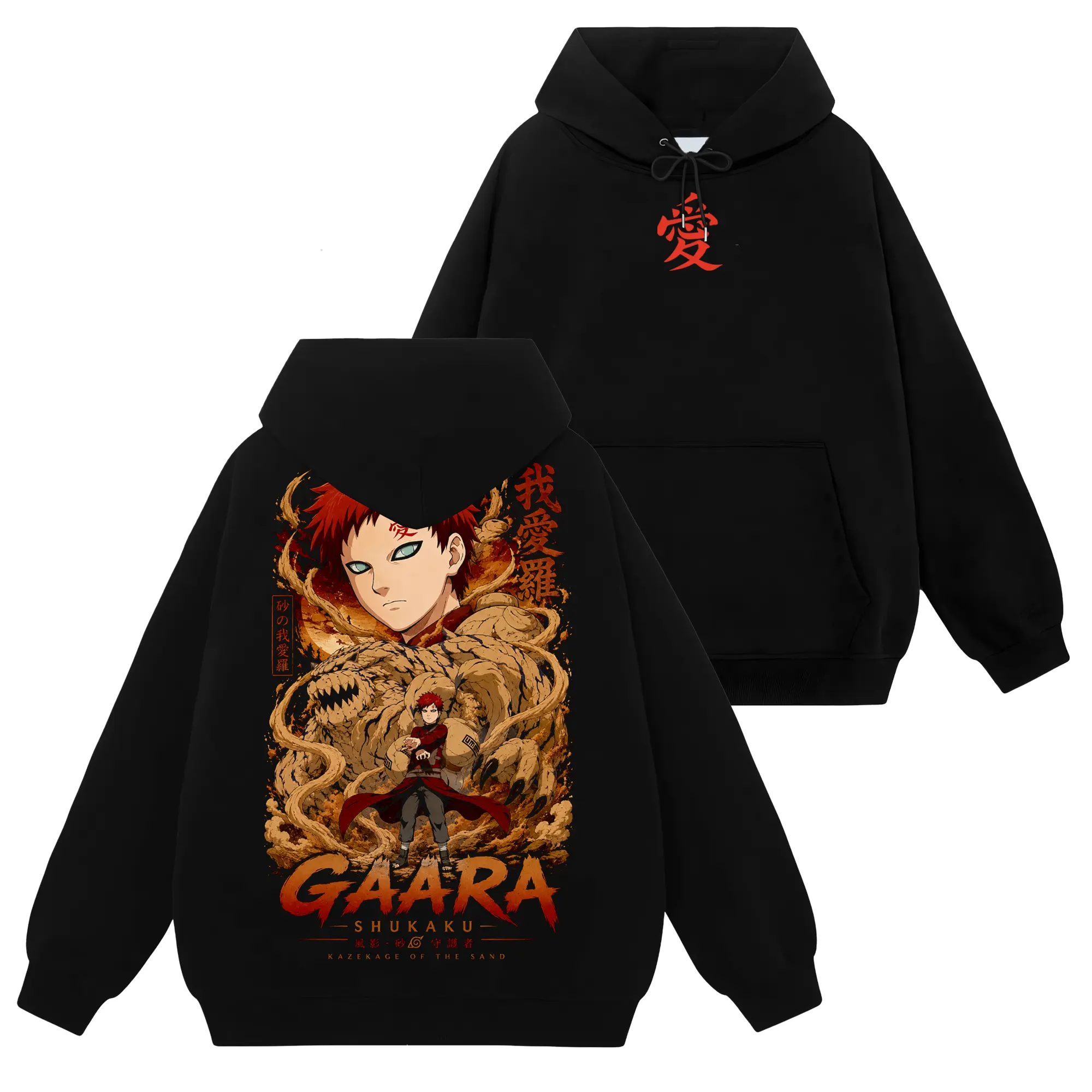 [Shinobi Shop] Limited Gaara Kazekage Jinchuriki Shukaku - Naruto Shippuden #257 Hoodie T-Shirt Sweatshirt, Retro Vintage Unisex Graphic 90s Cotton, Gift For Wibu, Anime Manga Y2K Streetwear Fabric Womenswear