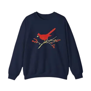 Vintage Embroidered Navy Made in USA Classic Unisex T-Shirt - Basic Cotton Sweatshirt- Soft Collar Fabric