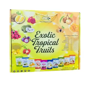 Chavi Freeze-Dried Exotic Tropical Fruit Snack Gift Box, 10 Bags of Natural, Vitamin-Packed Dried Snacks
