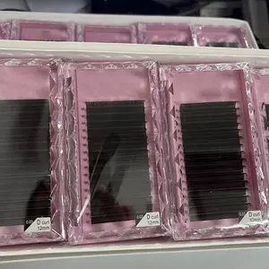 QC Wholesale Cashmere Super Matte Velvet PBT Individual Volume Lash Extension Matte Black Soft Volume Lashes Tray Supplier