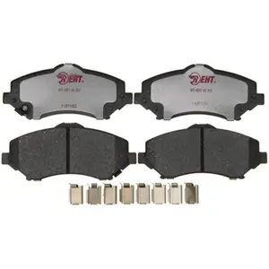 212 MAIN EHT1273H Hybrid Ceramic Brake Pad Set of 4 - Aggressive Stop Performance, Includes Shims, Hardware, RM Brakes Design
