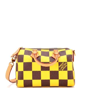 Pre-owned Louis Vuitton Canvas Coated Top Handle Bags Speedy Bandouliere Bag Damier Pop 25 by Rebag