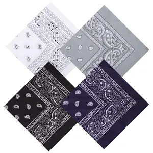 4Pcs Polyester 21 x 21inch Large Bandanas for Men & Women, Multi-Purpose Bandana Headbands, Square Head Scarf - Home Improvement.